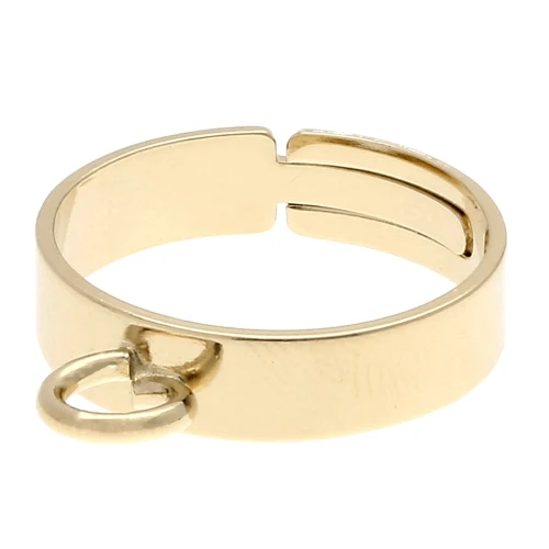 Anillo ajustable con 1 banda - Talla 54 a 63 - 3 micras chapado en oro x1