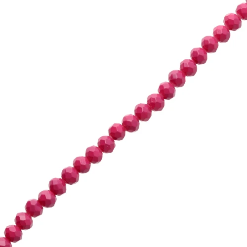 Cuentas facetadas redondas - aplanadas redondas - 6x5 mm Ciruela x38cm