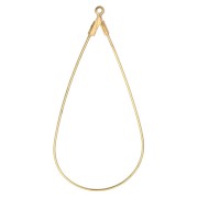 Portapendientes gota 50x23 mm - Dorado x2|raw }}