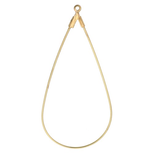 Portapendientes gota 50x23 mm - Dorado x2