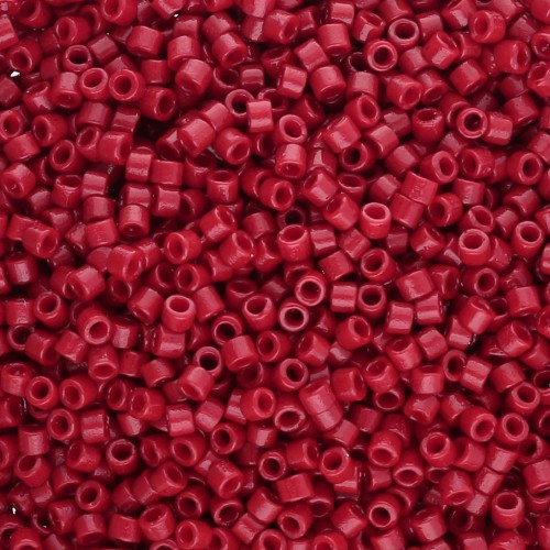 Miyuki Delica Duracoat 11/0 DB2354 - Rojo Shangai teñido opaco Paquete de 100 g