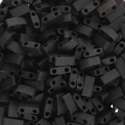 Miyuki Half Tila Beads 5x2.3x1.9 mm HTL-401F - Negro Mate Paquete de 100g