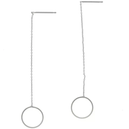 Forçat malla 120 mm círculo cadenas de oreja - 304L acero inoxidable x2