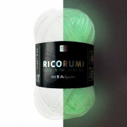 Ricorumi Glow in the Dark Algodón Rico Diseño Amigurumi - Blanco Fosforescente x25g|raw }}