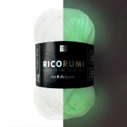 Hilo Ricorumi Glow in the Dark Rico Design Amigurumi - Blanco fosforescente x 25 g