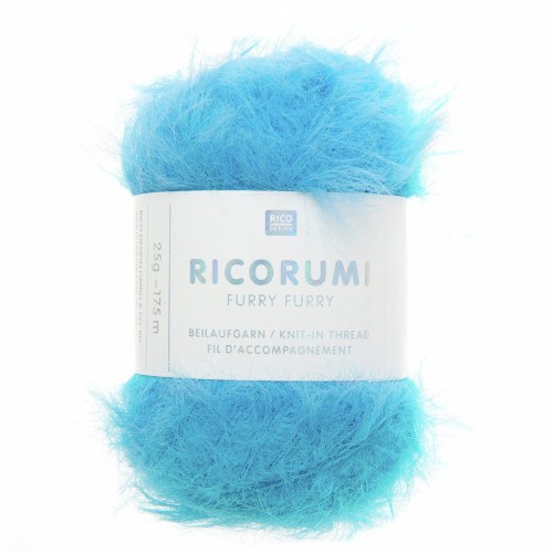 Hilo de imitación de piel Ricorumi Furry Rico Design Amigurumi -Azul cielo 019 x25g