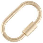 Cierre de rosca ovalado 21x12 mm en Oro claro (oro laminado) x1|raw }}