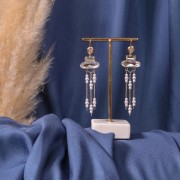 Ganchos para pendientes 19 mm Crystal Dorado con oro fino x2