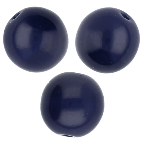 Cuentas de cristal checo redondas 8 mm - Azul noche opaco x20