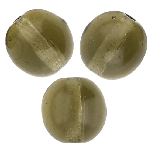 Cuentas de cristal checo redondas 8 mm - Cuarzo ahumado x20