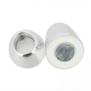 Cierre magnético 34 mm para cordón 8 mm plateado x1