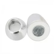 Cierre magnético 34 mm para cordón 8 mm plateado x1