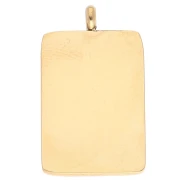 Colgante carta del Tarot 26x15 mm El Sol Resina epoxi Acero inoxidable 304 Dorado Azul x1