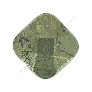Cuenta Cuadro facetado 12 mm Pyrite x1