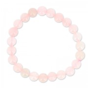 Pulsera elástica 18 cm de cuentas redondas 8.5 mm Quartz Rosa|raw }}