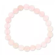 Pulsera elástica 18 cm de cuentas redondas 8.5 mm Quartz Rosa