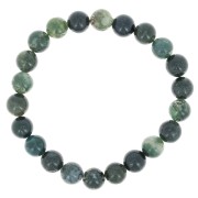 Pulsera elástica 18 cm de cuentas redondas 8 mm Green Agate|raw }}
