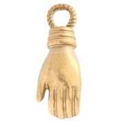 Dije de mano 15x6 mm - Acero inoxidable 304 Dorado x1