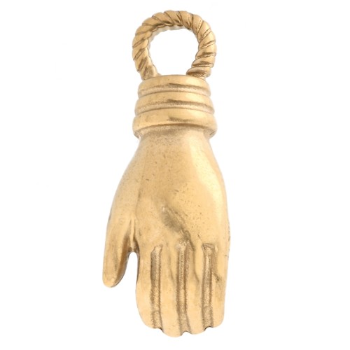 Dije de mano 15x6 mm - Acero inoxidable 304 Dorado x1