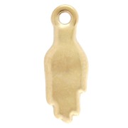 Dije de mano 15x5,5 mm motivo ojo y strass - Acero inoxidable 304 Dorado x1