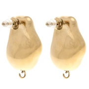 Ganchos pendientes irregulares 25x18 mm - Acero inoxidable Dorado 304 x2