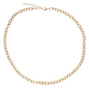 Collar de cota de malla acanalado de 6 mm - Acero inoxidable 304, Dorado x45cm|raw }}