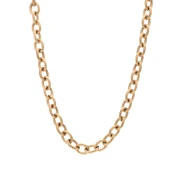 Collar de cota de malla acanalado de 6 mm - Acero inoxidable 304, Dorado x45cm