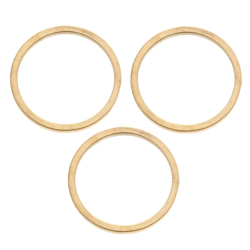 Anillas cerradas 12x0,8 mm - Acero inoxidable 316L dorado x8