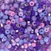 Cuentas de Rocalla Preciosa 8/0 3 mm - Mezcla lila x 20 g
