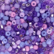 Cuentas de Rocalla Preciosa 8/0 3 mm - Mezcla lila x 20 g