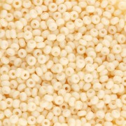 Cuentas de Rocalla Preciosa 11/0 2 mm - Solgel - Beige teñido en blanco tiza x 20 g