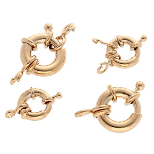 Regalo - Cierre de boya 1 o 2 cierres de forma aleatoria - chapado en oro de 3 micras x1