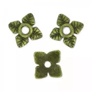 Casquillas flores 5 mm bronce x10