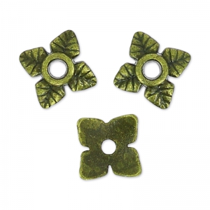 Casquillas flores 5 mm bronce x10