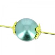 Casquillas flores 5 mm bronce x10