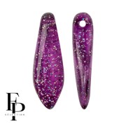 Cuentas de cristal Dagas 5x16 mm - Constelación Transparente Amatista x25