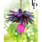 Cuentas de cristal Dagas 5x16 mm - Verde Constelación transparente x25