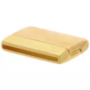 Cierre magnético 33x22 mm para cordón plano 30 mm dorado con oro fino x1
