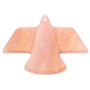 Colgante Águila Acetato 25x35,5 mm - Jaspeado Melocotón Dorado Brillo x1