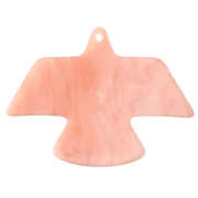 Colgante Águila Acetato 25x35,5 mm - Jaspeado Melocotón Dorado Brillo x1