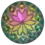 Crystal - Cabujón redondo Aurora A1088L Lotus de 10 mm - Crystal Vitrail Rosa x1 Cabujón redondo Aurora A1088L Lotus de 10 mm - Crystal Vitrail Rosa x1