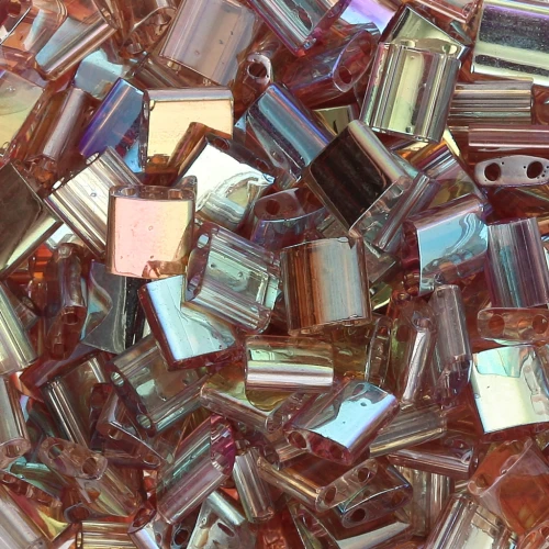 Miyuki Tila Beads 5x5x1.9 mm TL-55019 - Cristal Marrón Arcoiris x10g