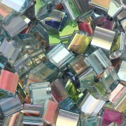Miyuki Tila Beads 5x5x1.9 mm TL-55025 - Azul Cristal Arcoiris x10g