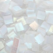 Miyuki Tila Beads 5x5x1.9 mm TL-55107 - Cristal AB Full Mat x10g