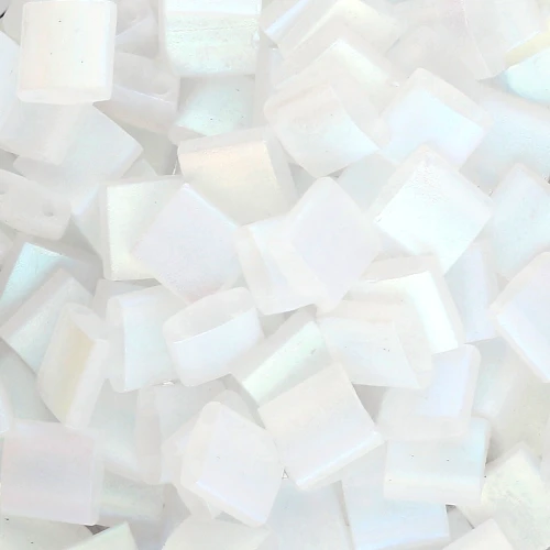 Miyuki Tila Beads 5x5x1.9 mm TL-55107 - Cristal AB Full Mat x10g