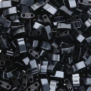 Miyuki Half Tila Beads 5x2.3x1.9mm HTL-55092 - Negro Azul Hematite Full x10g