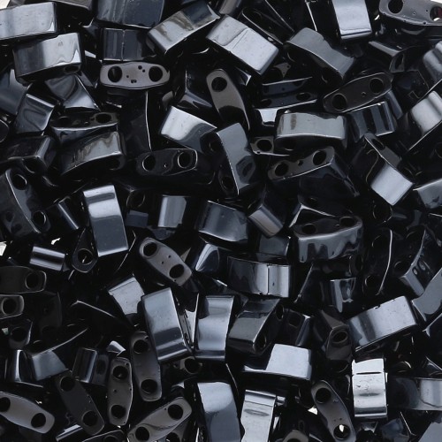 Miyuki Half Tila Beads 5x2.3x1.9mm HTL-55092 - Negro Azul Hematite Full x10g