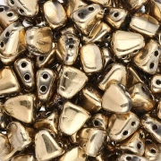 Cuentas de cristal checo dos agujeros Nib-Bit 6x5 mm - Full Amber x10g