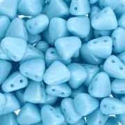 Abalorios cristal checo dos agujeros Nib-Bit 6x5 mm - Azul turquesa opaco x10g