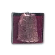 Cuadrados hoja de plata 20 mm Amethyst x4